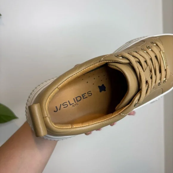 J/SLIDES West Nude Leather Platform Shoes - Picture 7 of 13